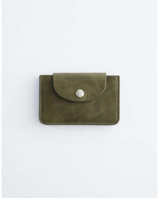 & Other Stories Green Card Holder With Flap