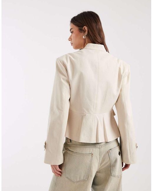 laagam Natural Milou Military Style Jacket