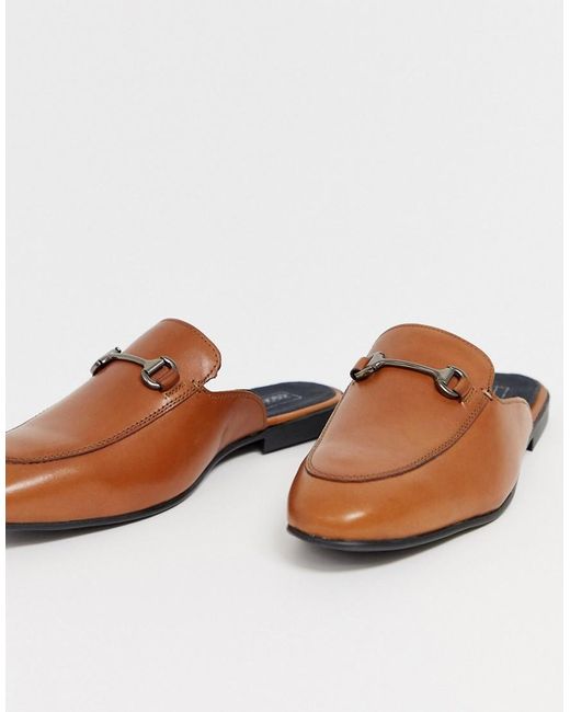 tan backless mules