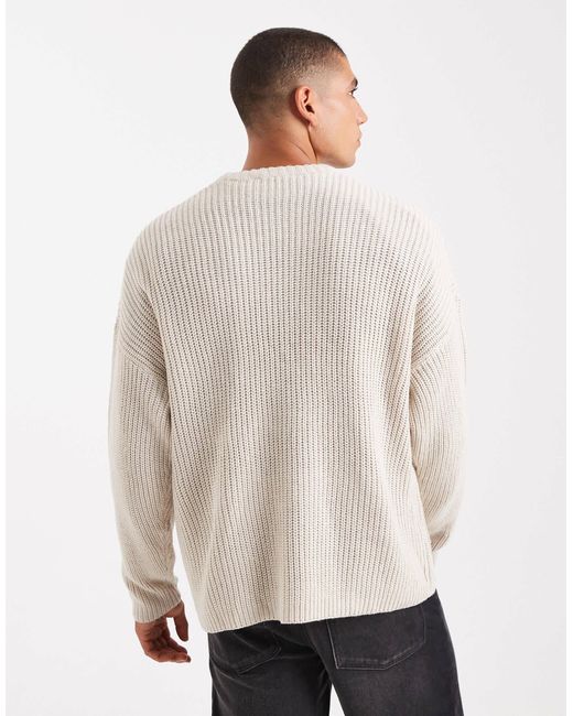 Only & Sons – oversize-strickpullover in White für Herren