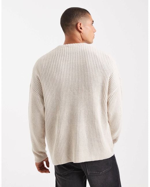 Only & Sons – oversize-strickpullover in White für Herren