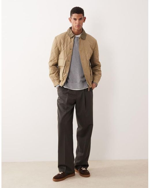Mango Natural Padded Bomber Jacket for men