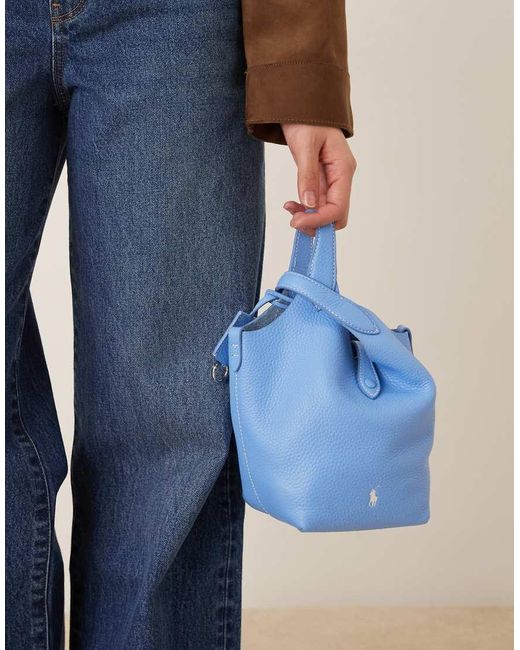 Polo Ralph Lauren Blue Polo Play 100% Leather Bag