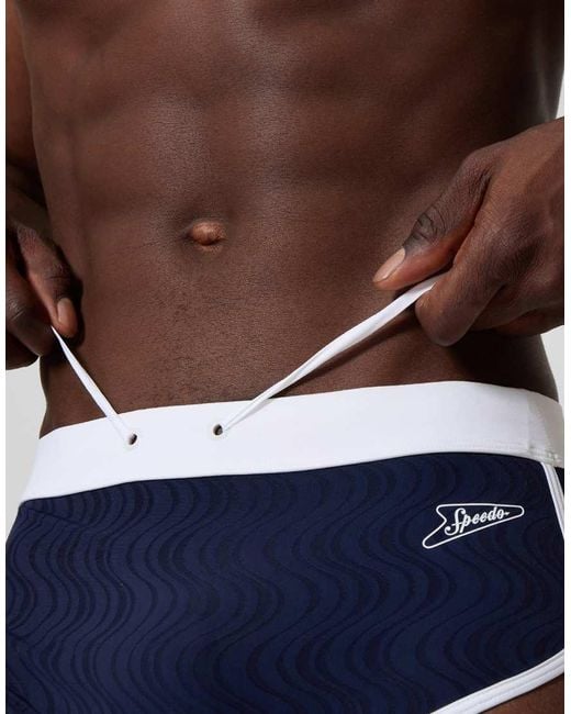Speedo Blue Jetstream Texture 3.5" Swim Brief for men