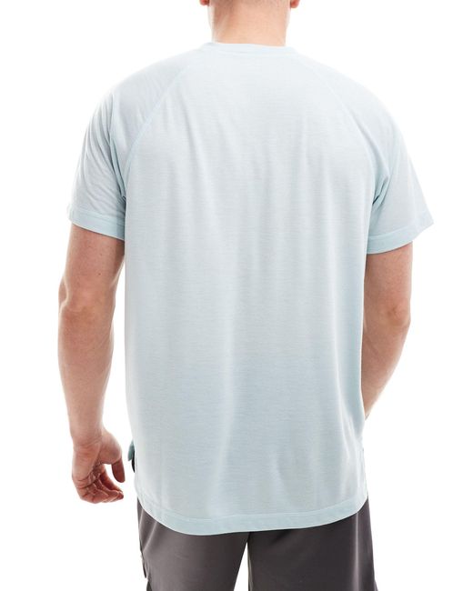 ASOS 4505 – t-shirt aus performance-netzstoff in Blue für Herren