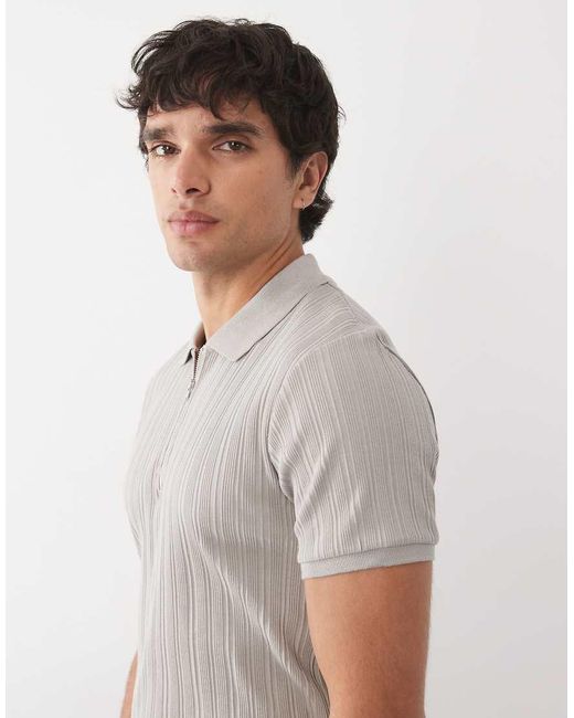 ASOS Green Muscle Fit Zip Polo for men