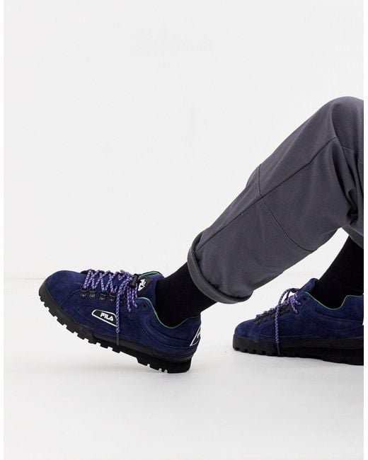Fila Trailblazer Hiking Sneakers-blue for men