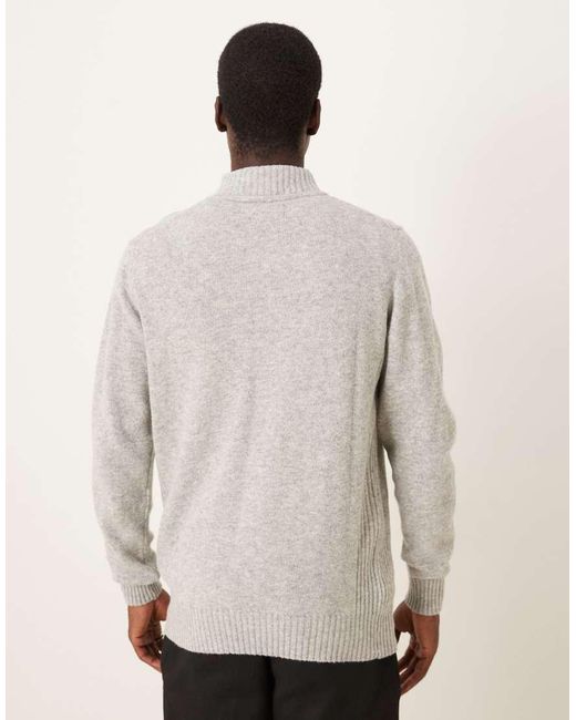 Barbour Natural Essential Lambswool Half Zip Knitted Jumper for men