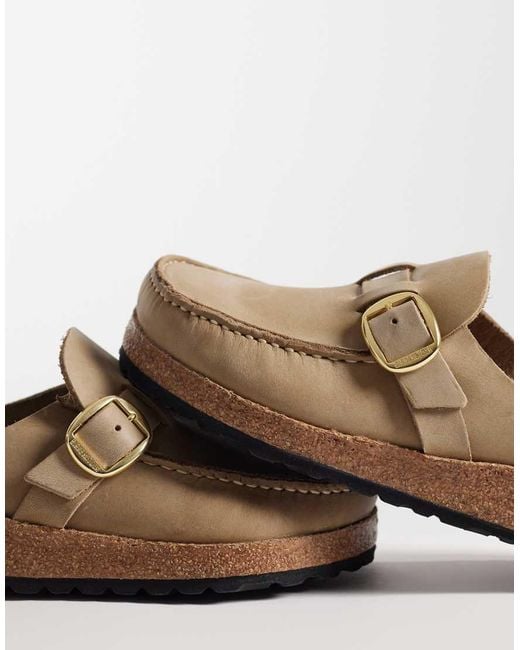 Birkenstock Brown Buckley Oiled Leather Mules