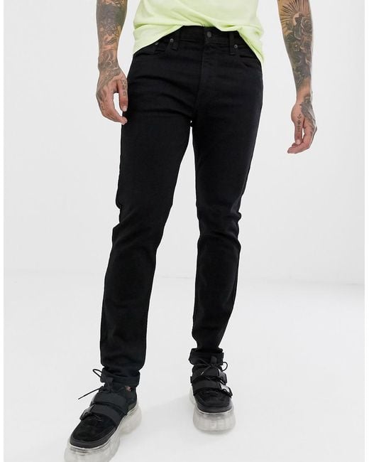 Levi s Lo Ball 512 Slim Taper Fit Jeans in Black for Men Lyst UK