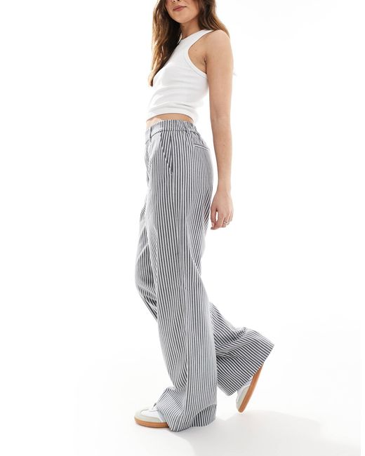 Object White Wide Leg Tailored Trousers