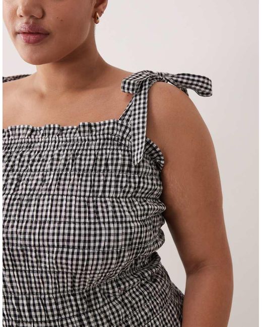 Esmee Curve Gray Tie Strap Shirred Maxi Beach Dress