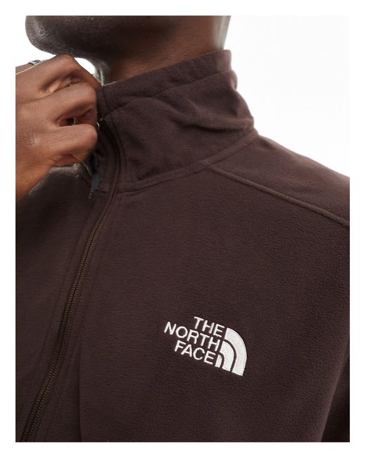 The North Face Brown Polartec 100 1/4 Zip Fleece for men