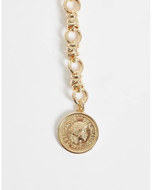 ASOS Natural Chain Belt With Coin Detail