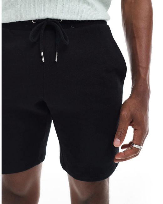 ASOS Black Jersey Skinny Shorts for men