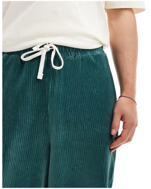 Pantaloncini oversize verde-azzurro di ASOS in Green da Uomo