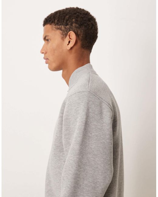 ASOS White Jersey Zip-up Bomber Jacket for men