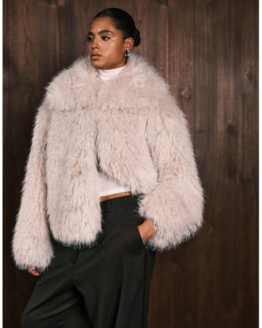 ASOS Natural Curve Tailored Relaxed Trousers With Faux Leather Trim