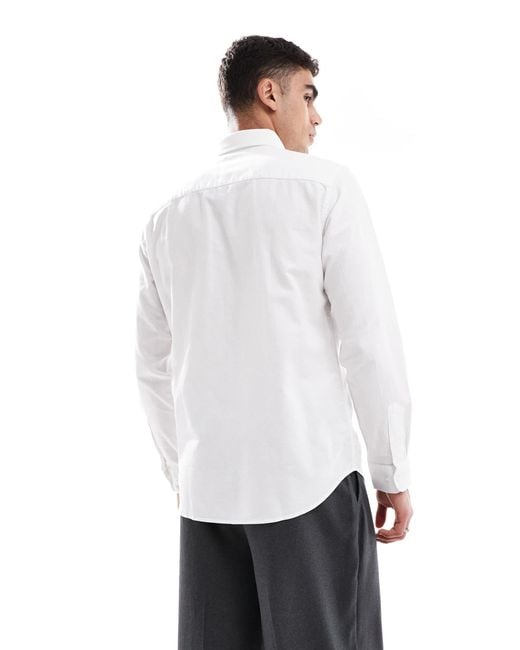 JJ Rebel – langärmliges hemd in White für Herren