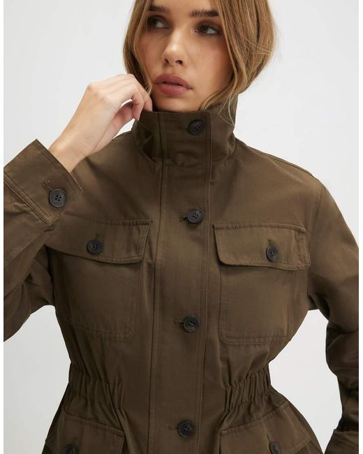 River Island Natural Utility Funnel Jacket