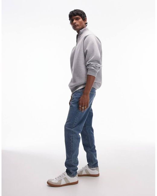 SELECTED Blue Slim Tapered Fit Jeans for men