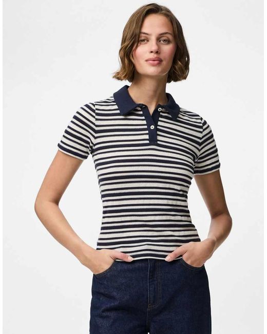 Pieces Poloshirt in het Blue