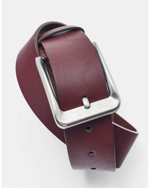 Pull&Bear Purple Basic Leather Effect Belt