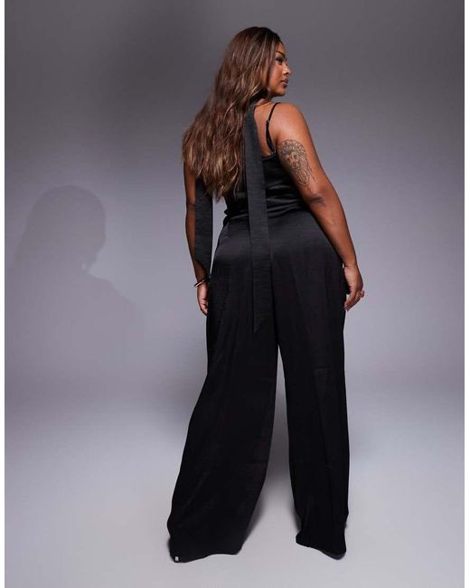 Tfnc Plus Black Wide Leg Tailored Trousers Co-Ord