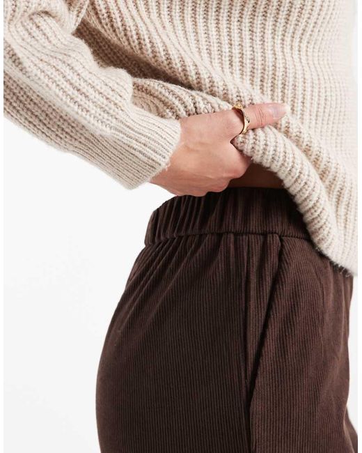 ONLY Broek Van Corduroy Zonder Sluiting Met Wijde Pijpen in het White