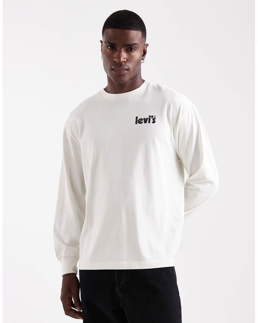 Levi's – langärmliges shirt in Natural für Herren
