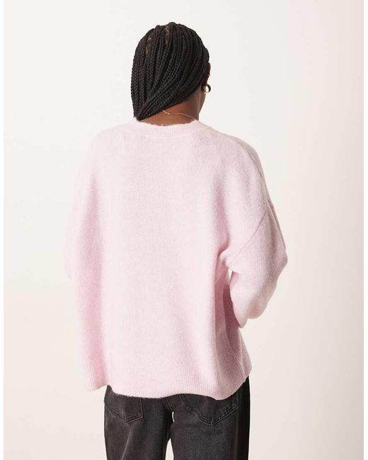 Jdy Pink Drop Shoulder Knitted Jumper