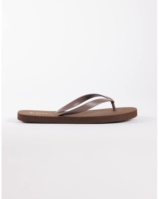 SEQWL Teenslippers in het Brown voor heren