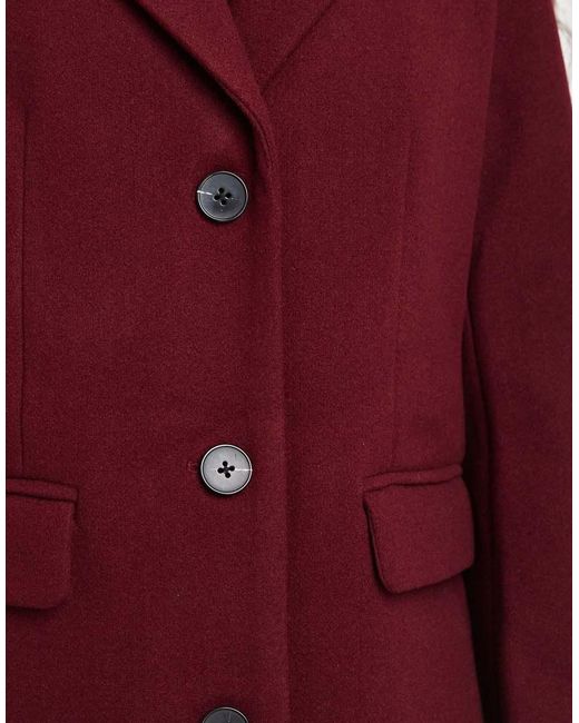 Pieces Red Maxi Formal Coat