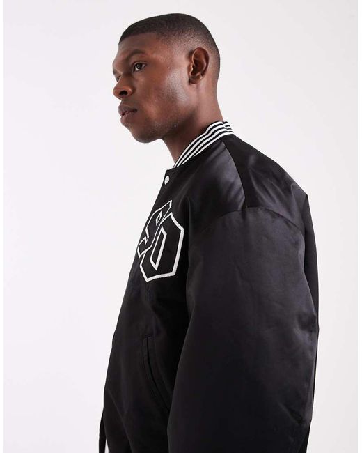 Jack & Jones Gray Varsity Bomber for men