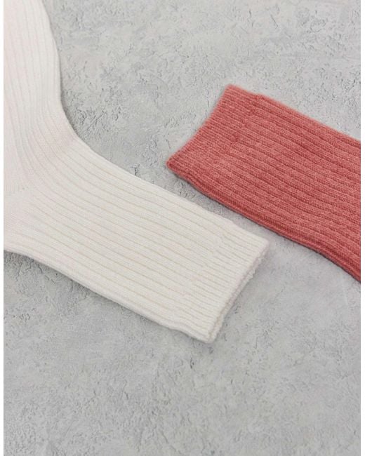 Cotton On Pink 2 Pack Crew Socks