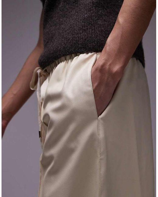 Mango Gray Seam Front Soft Leather Trouser