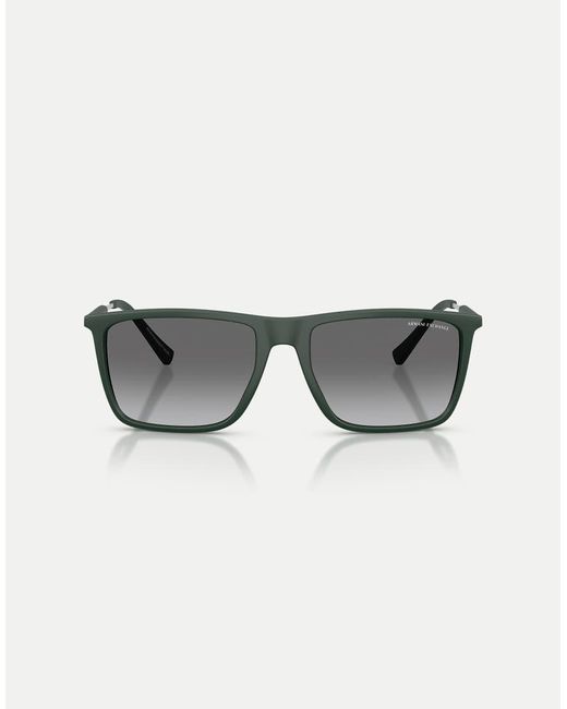 Gafas De Sol Con Escote Rectangular Y Lentes Grises De ARMANI EXCHANGE de hombre de color Gray