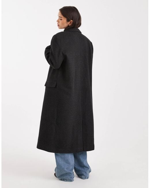 ASOS Women's Blue Oversized Dad Coat