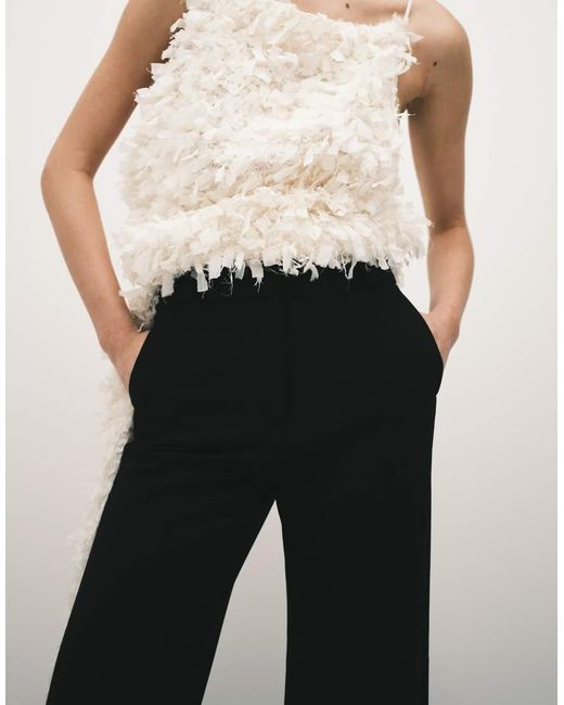 & Other Stories White Tailored Flared Trousers