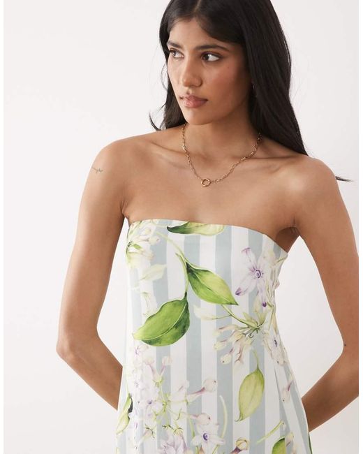 ASOS White Bandeau Maxi Dress
