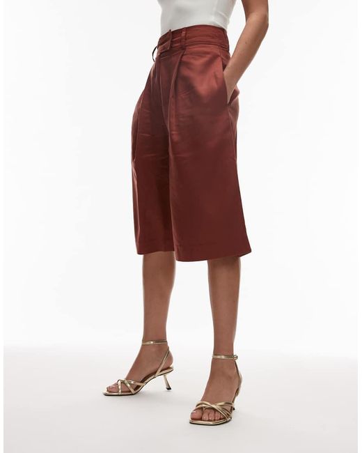TOPSHOP Metallic Iris Slanted Heel Sandals