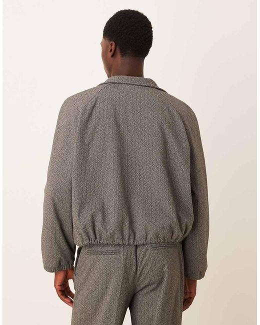 ASOS Gray Smart Co-Ord Track Jacket for men