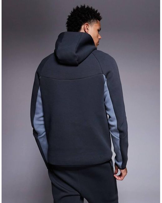 Nike Blue Tech Fleece Full Zip Hoodie for men