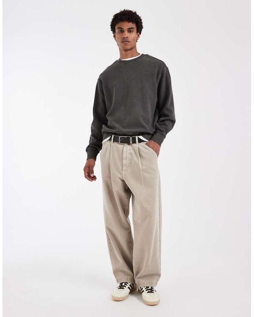 Tommy Hilfiger Gray Waffle Texture Relaxed Fit Sweatshirt for men
