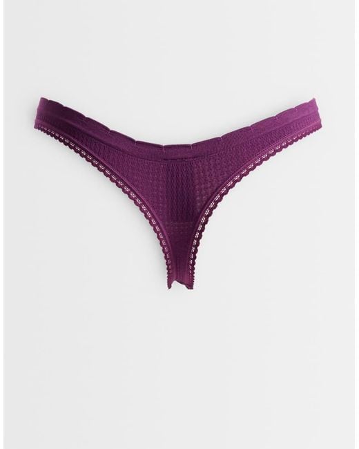 Cotton On Purple 3-pack Seamless Low Rise Thongs