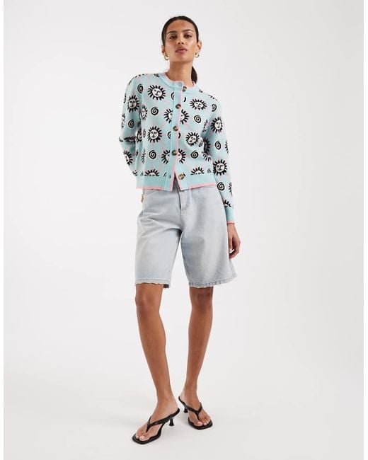 Never Fully Dressed Blue Hollie Knit Cardigan