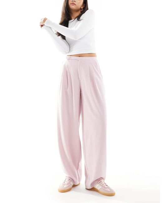 Stradivarius Elegante Broek Met Ballonpijpen in het Pink