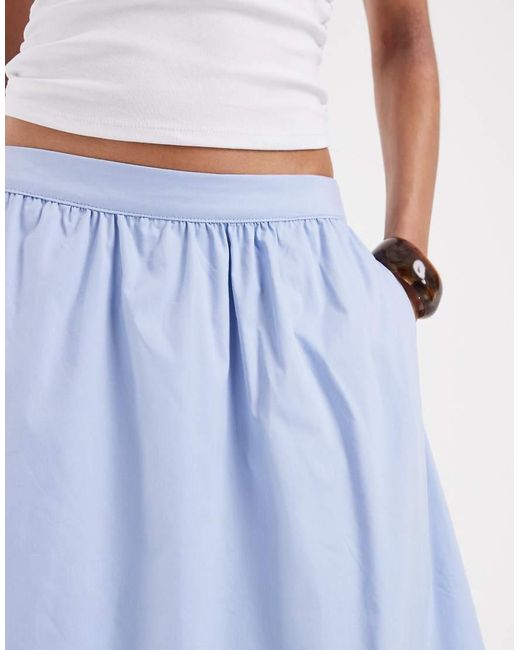 Vero Moda Blue Pull On Full Midi Skirt