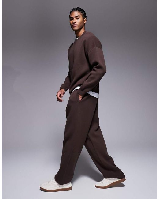 ASOS Black Oversized Knit Sweatpants for men