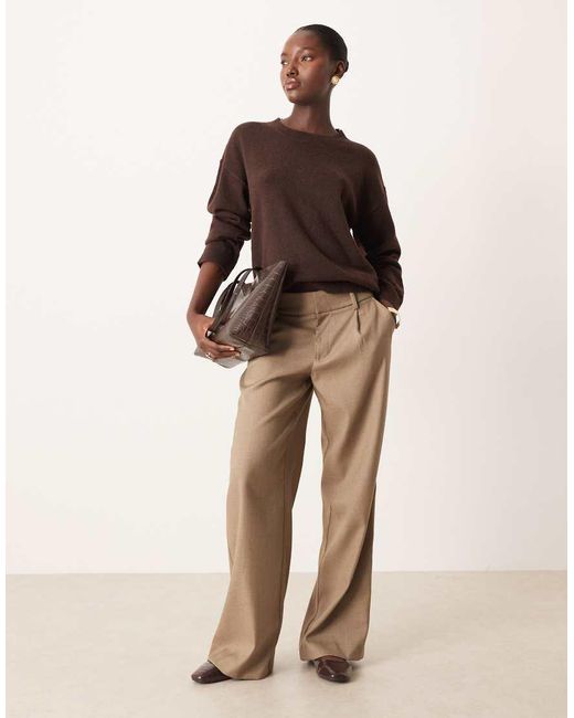 Vila Oversized Gebreide Trui in het Brown